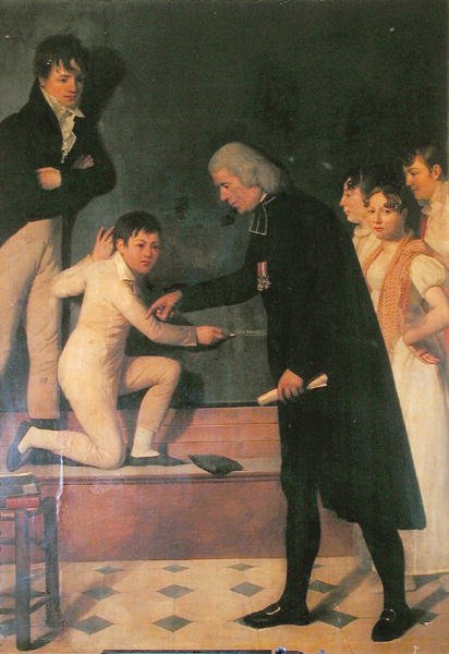 Abbe Roch-Ambroise Cucurron Sicard (1742-1822) 教儿童手语（布面油画） 作者 杰罗姆·马丁·朗格瓦