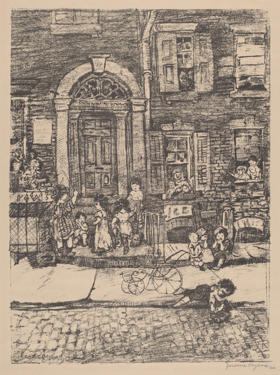 街景（纽约） 作者 杰罗姆·迈尔斯（Jerome Myers）