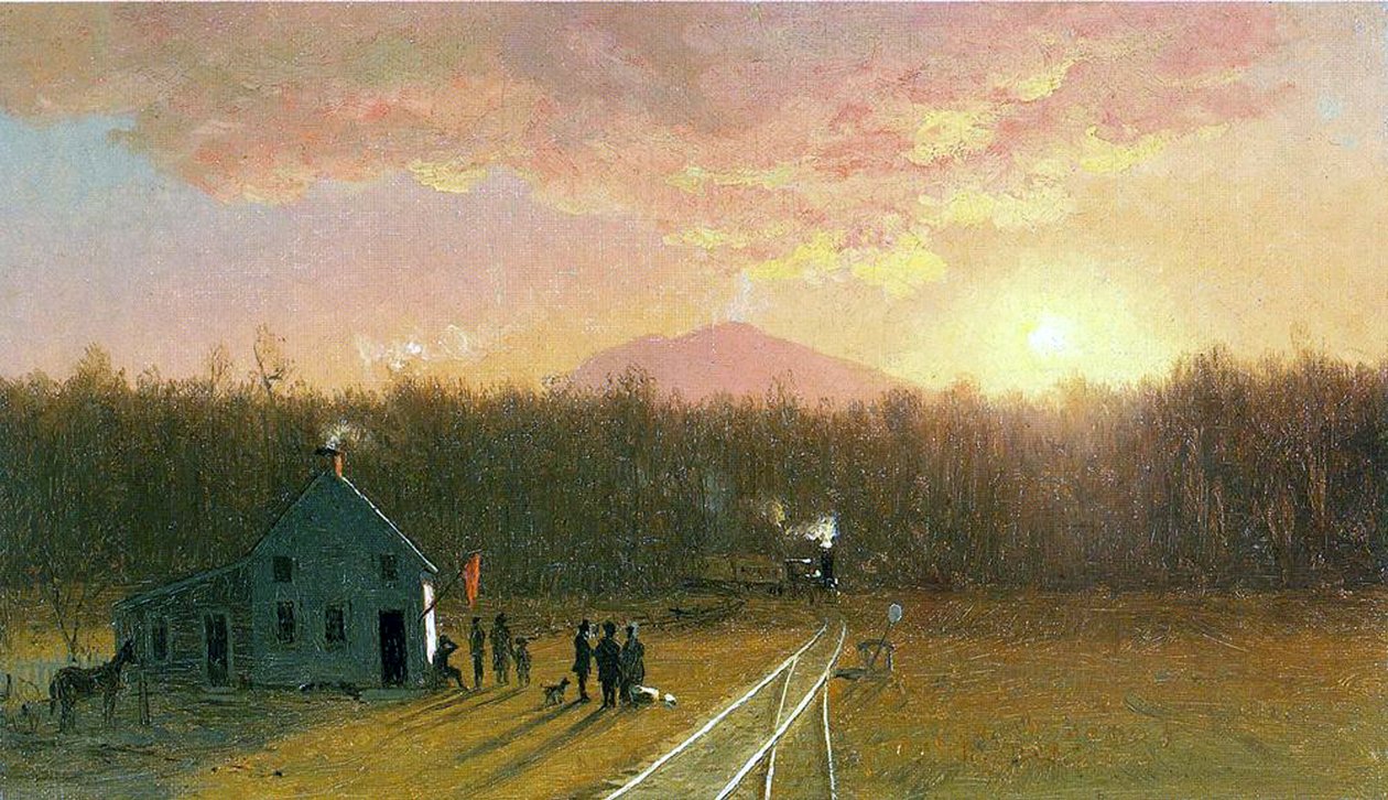 下午的火车，1867年 作者 杰维斯·麦肯特（Jervis McEntee）