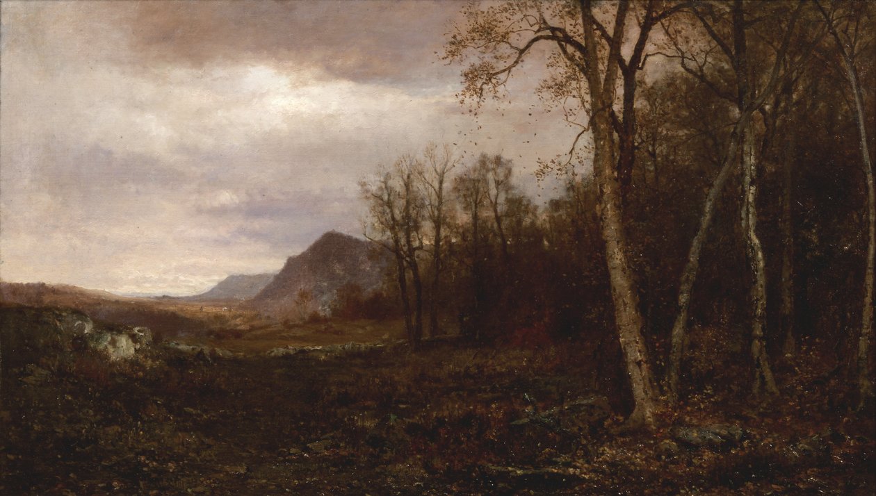 在山上和远方，1878年 作者 杰维斯·麦肯特（Jervis McEntee）