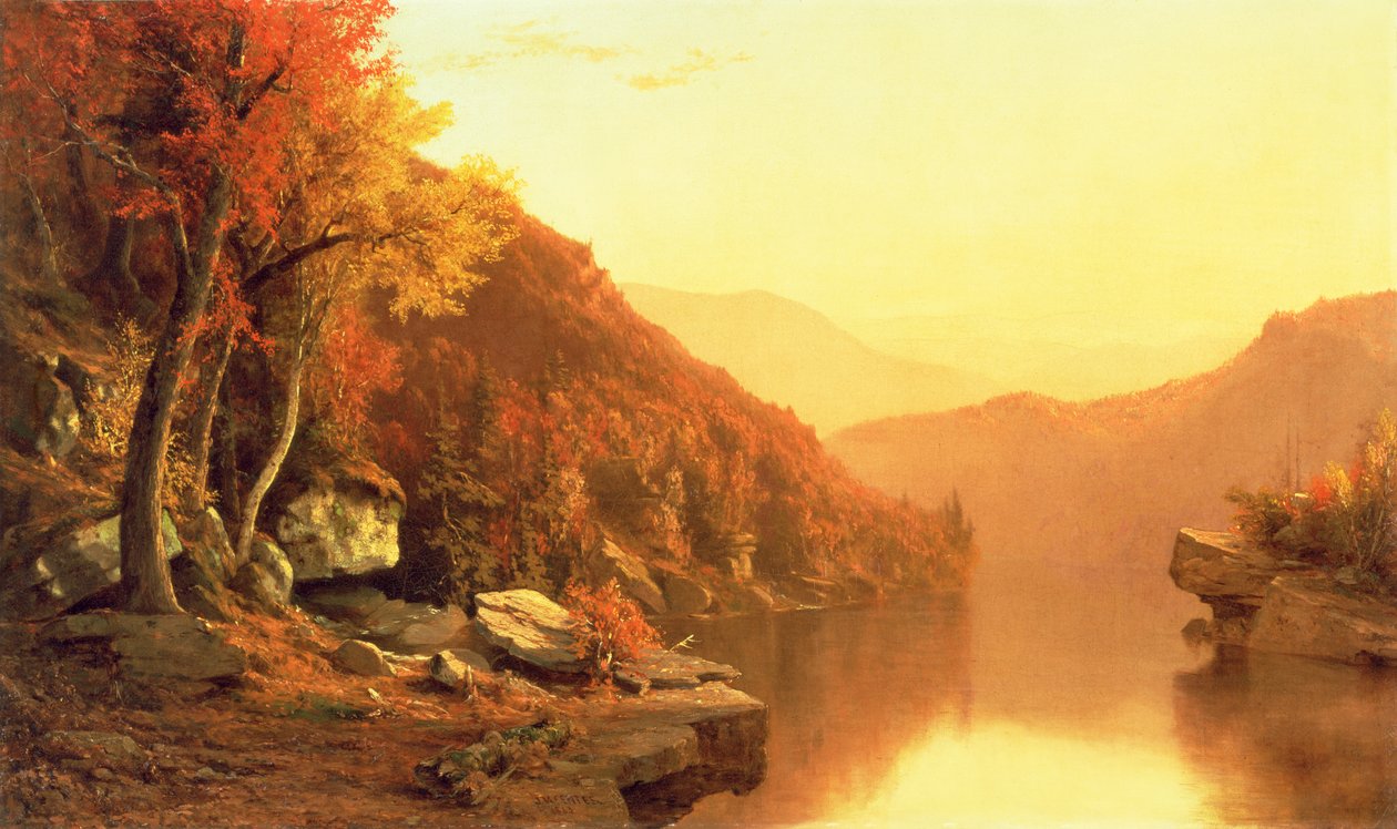 Shawanagunk山，秋天，1863年 作者 杰维斯·麦肯特（Jervis McEntee）