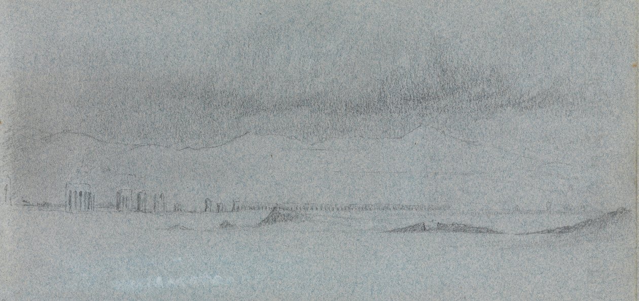 意大利风景题材的素描本，1869年。 作者 杰维斯·麦肯特（Jervis McEntee）