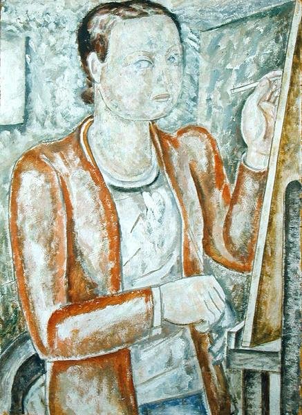 自画像，约1928年（石膏板上的油画）。 作者 杰西卡·斯图尔特（Jessica Stewart Dismorr）