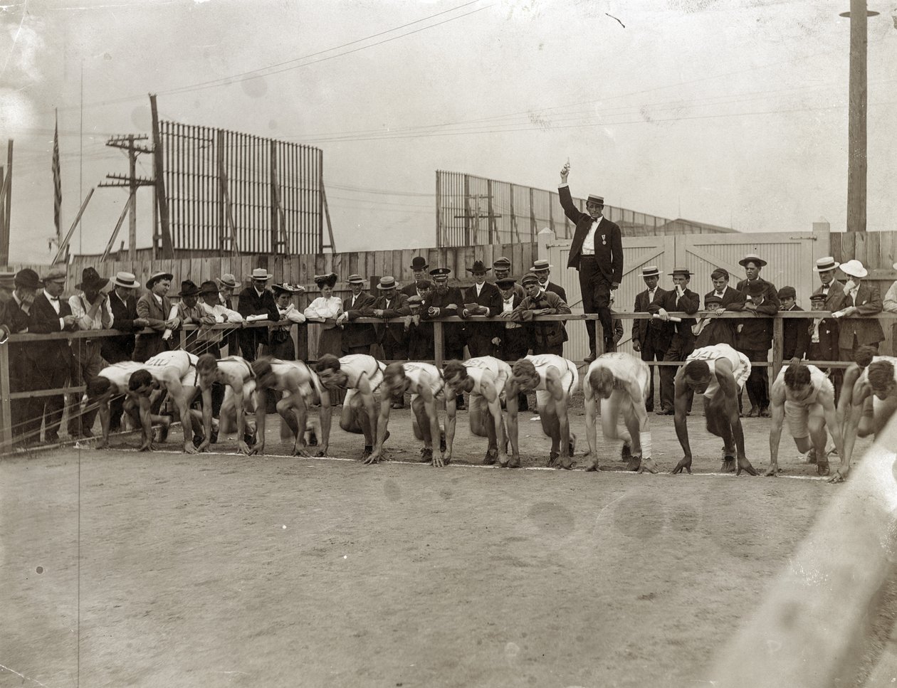 奥运会 -  1904年奥运会400米比赛的开始 作者 杰西·塔伯·比尔斯（Jessie Tarbox Beals）