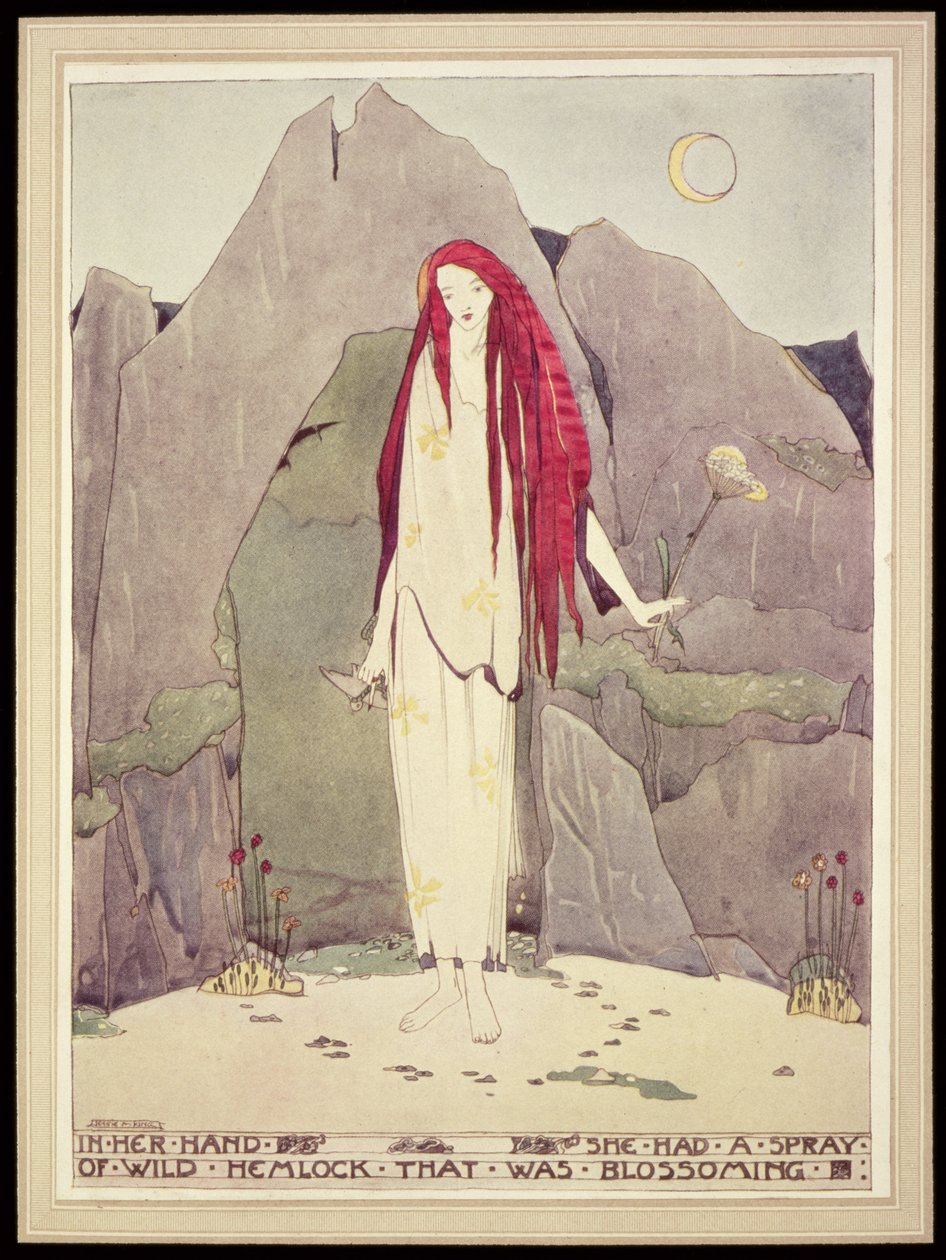 奥斯卡·王尔德 (Oscar Wilde) 的《石榴屋》插图，出版于 1891 年，此副本于 1915 年出版 作者 杰西·马里恩·金