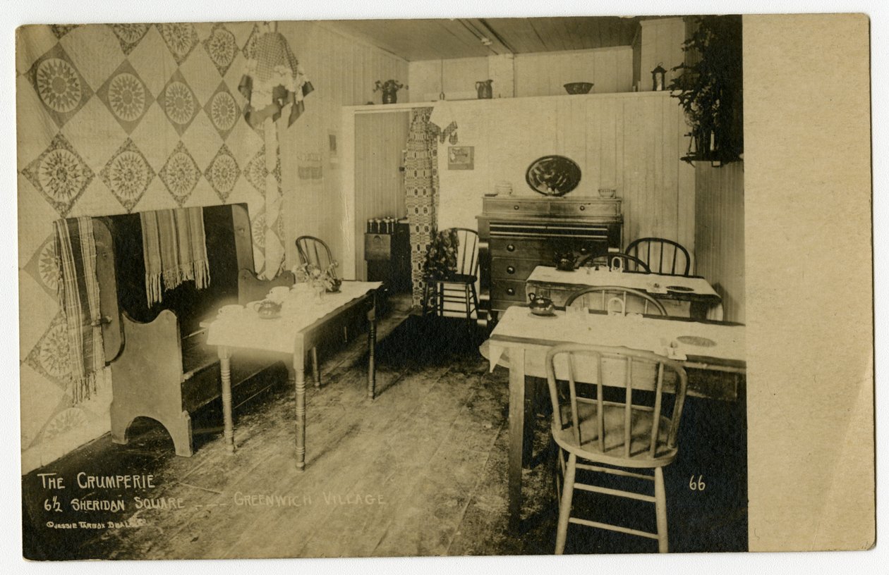 Crumperie，6 1/2 Sheridan Square，Greenwich Village，纽约，美国，约1917-19年（明胶银照片 作者 杰西·塔伯·比尔斯（Jessie Tarbox Beals）