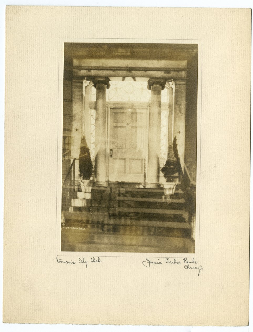 美国波士顿妇女城市俱乐部，约1902-10年（明胶银照片）。 作者 杰西·塔伯·比尔斯（Jessie Tarbox Beals）
