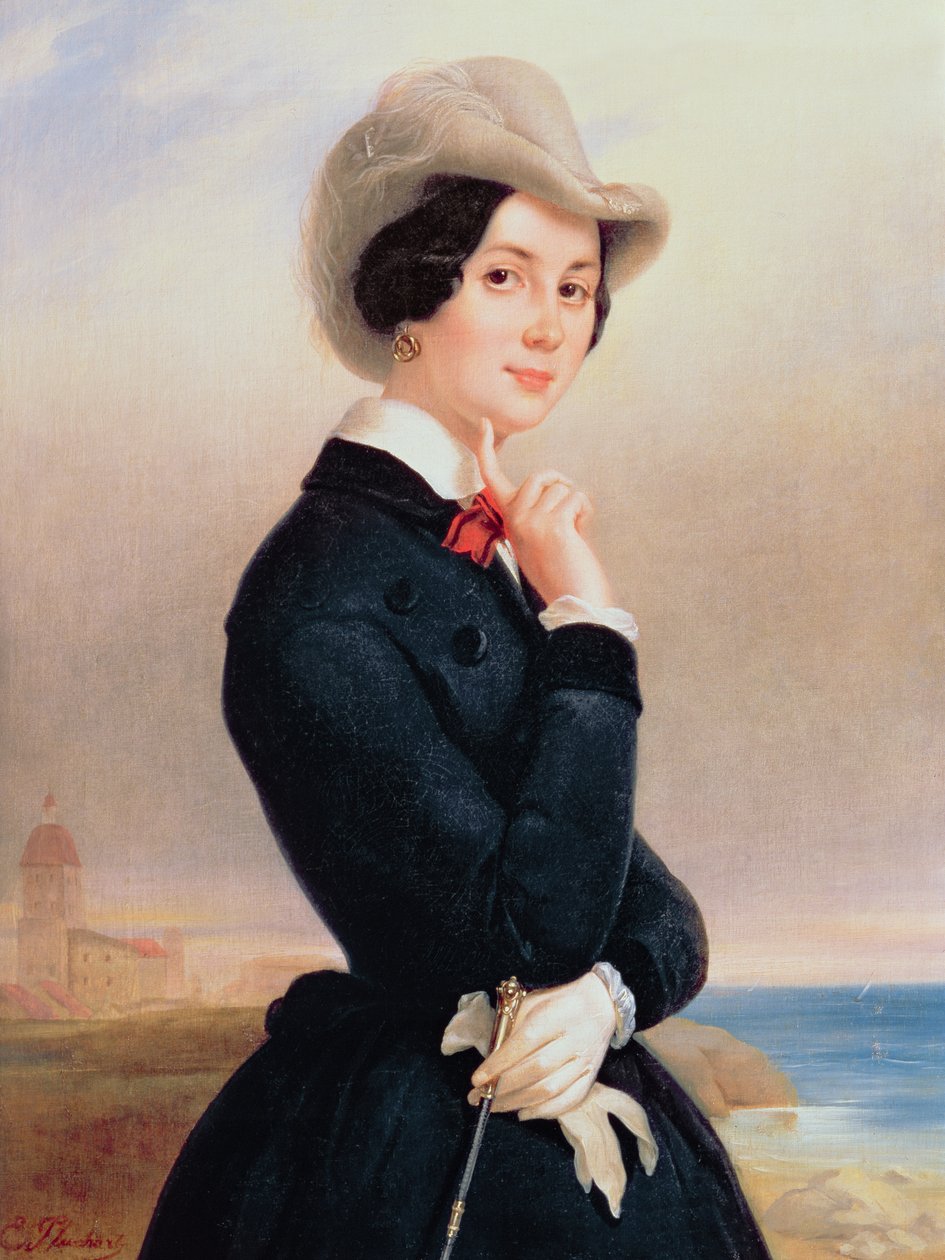 Vera Samoilova，1840年代的肖像 作者 叶夫根尼·亚历山德罗维奇·普卢查特