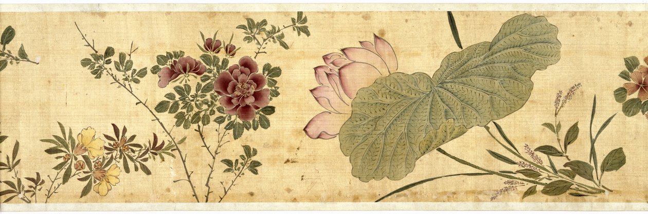 百花，1629（丝绸上的颜色） 作者 陈佳彦
