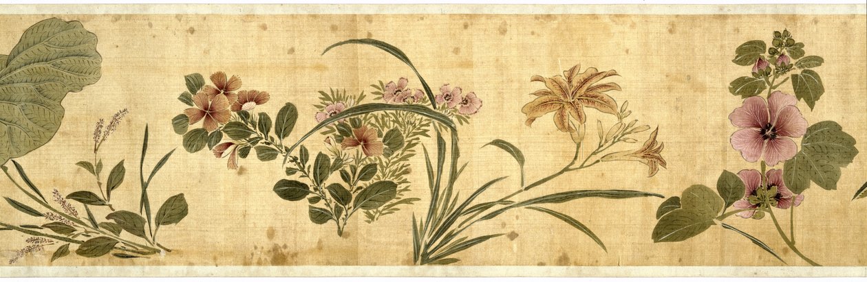 百花，1629（丝绸上的颜色） 作者 陈佳彦