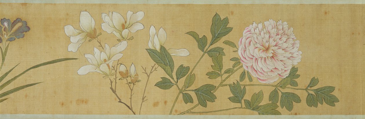一百朵花，17世纪初（彩绘丝绸）（细节：另见207347-58） 作者 陈佳彦