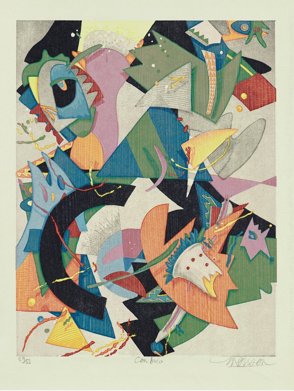 Con Brio，2011（木刻） 作者 吉姆·蒙森