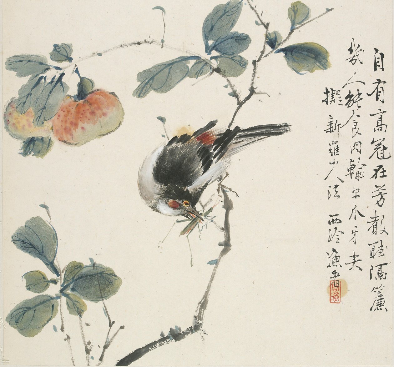 一个吃蚱蜢的中国华美人，1857年 作者 金元