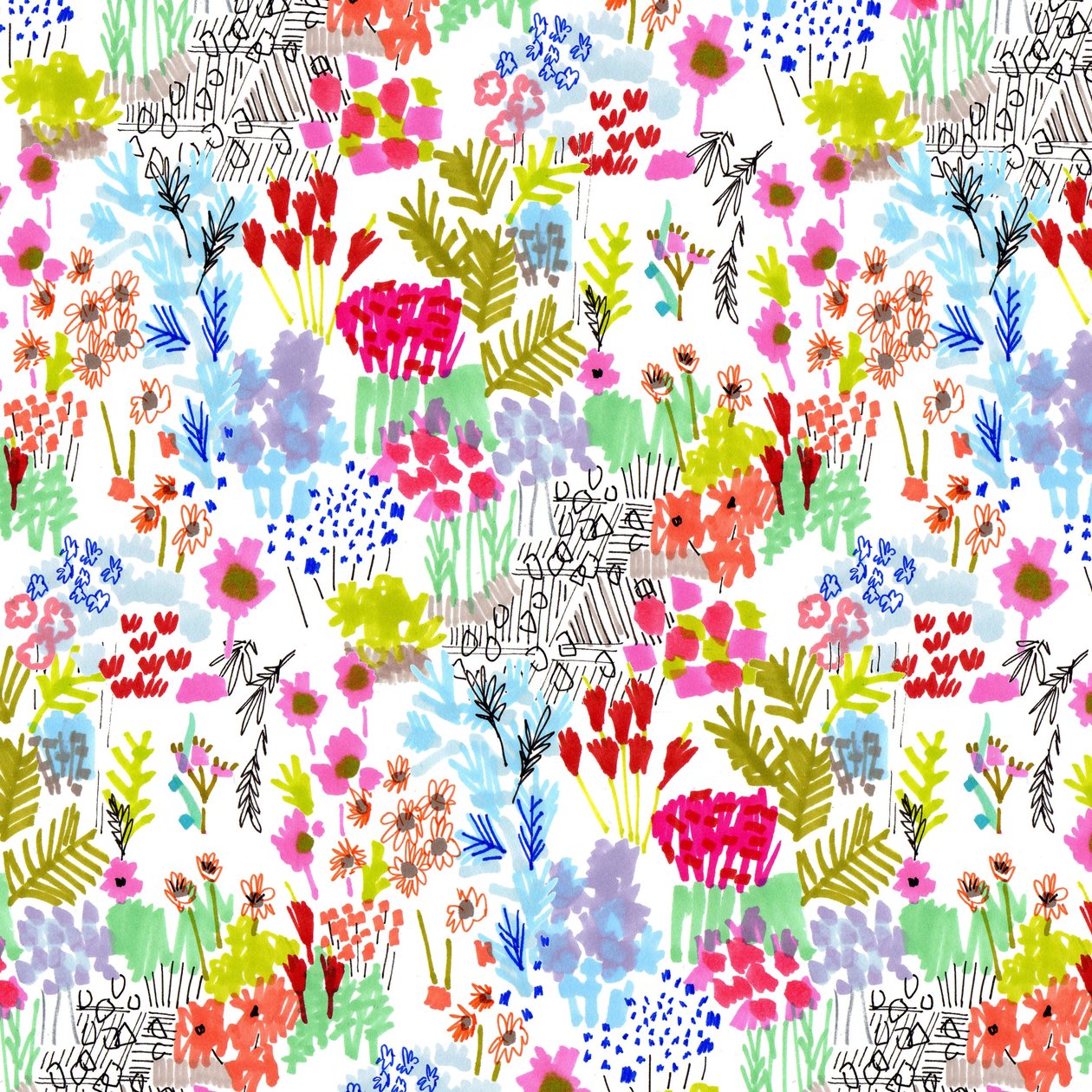 花束花园，2015（giclee print） 作者 乔·钱伯斯
