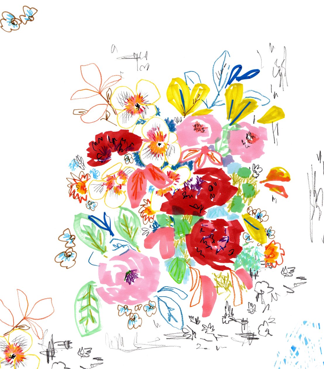 花卉素描3 作者 乔·钱伯斯