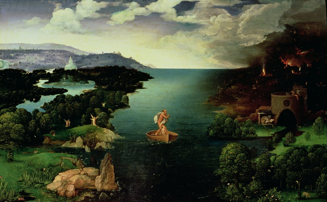 Charon穿越冥河，1515-24 作者 约阿希姆·帕蒂尼（Joachim Patinir）