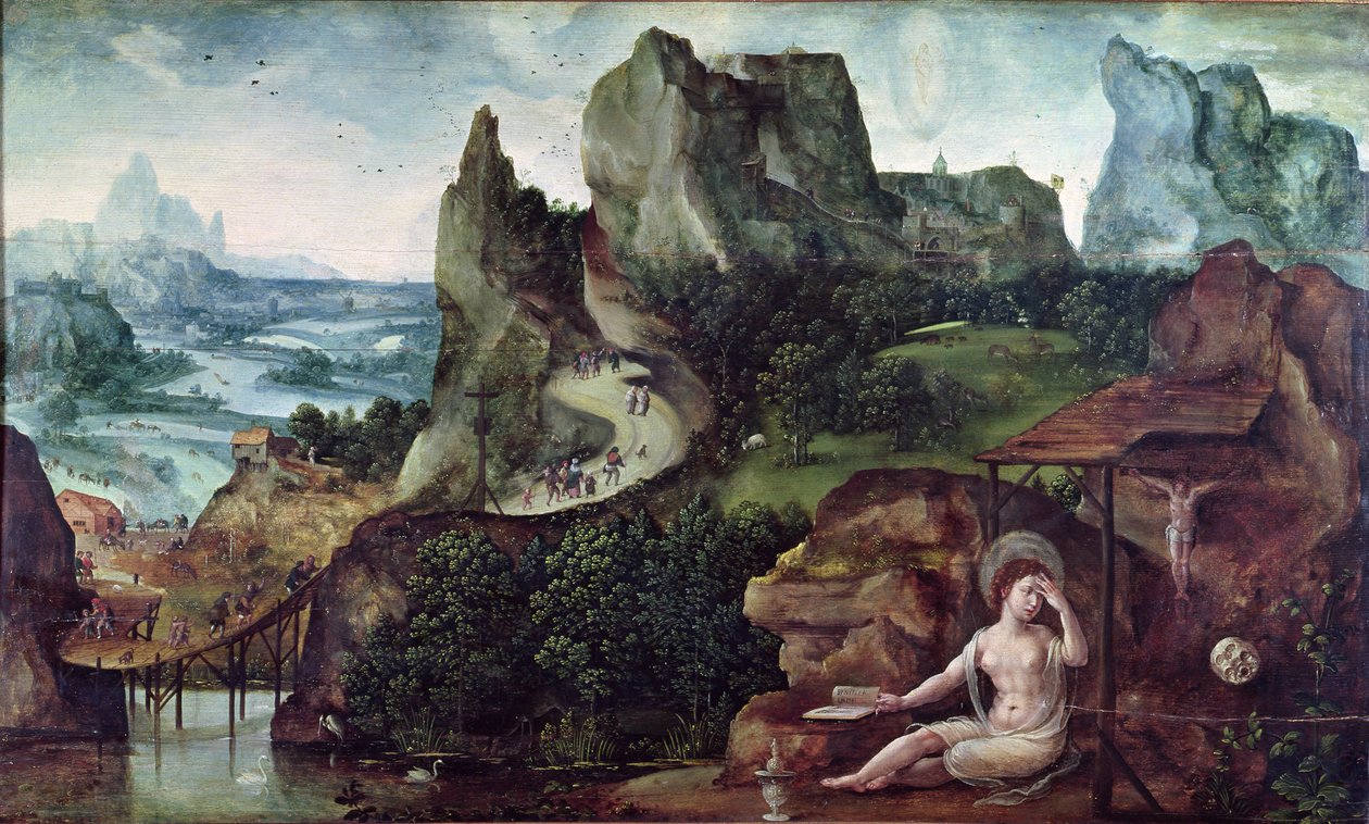 忏悔者抹大拉的马利亚 作者 约阿希姆·帕蒂尼（Joachim Patinir）
