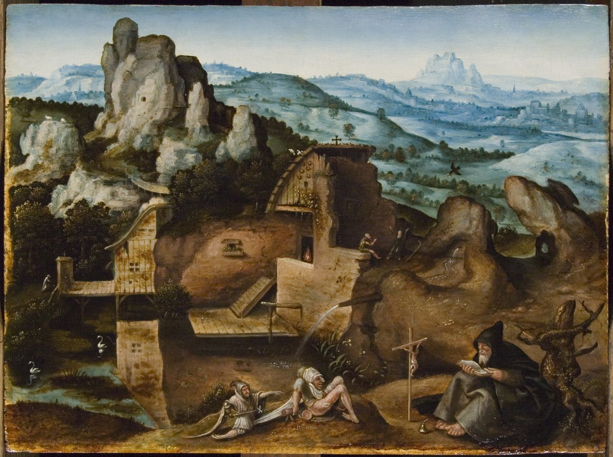 圣安东尼的诱惑 作者 约阿希姆·帕蒂尼（Joachim Patinir）