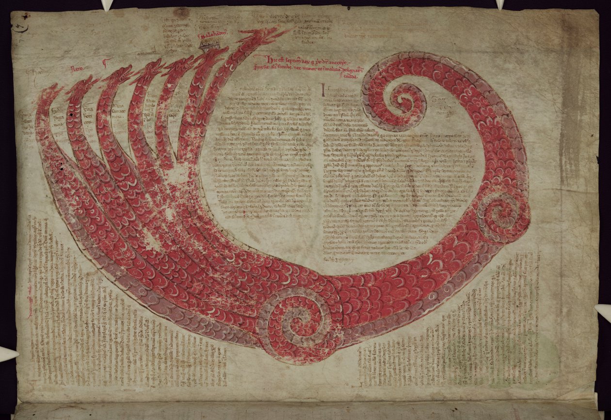 MS 255A fol.7r Fantastical Creature，来自Liber Figuarum 作者 菲奥雷的约阿希姆