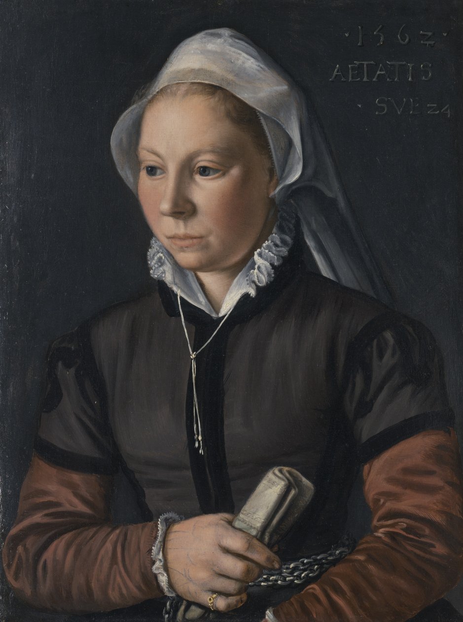 一个年轻女子的画像，1562年 作者 约阿希姆·伯克勒