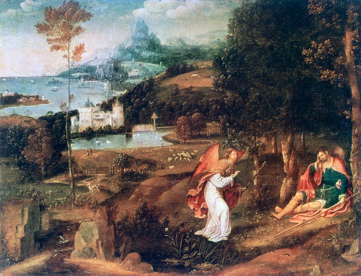 与圣罗克（1500） 作者 约阿希姆·帕蒂尼（Joachim Patinir）