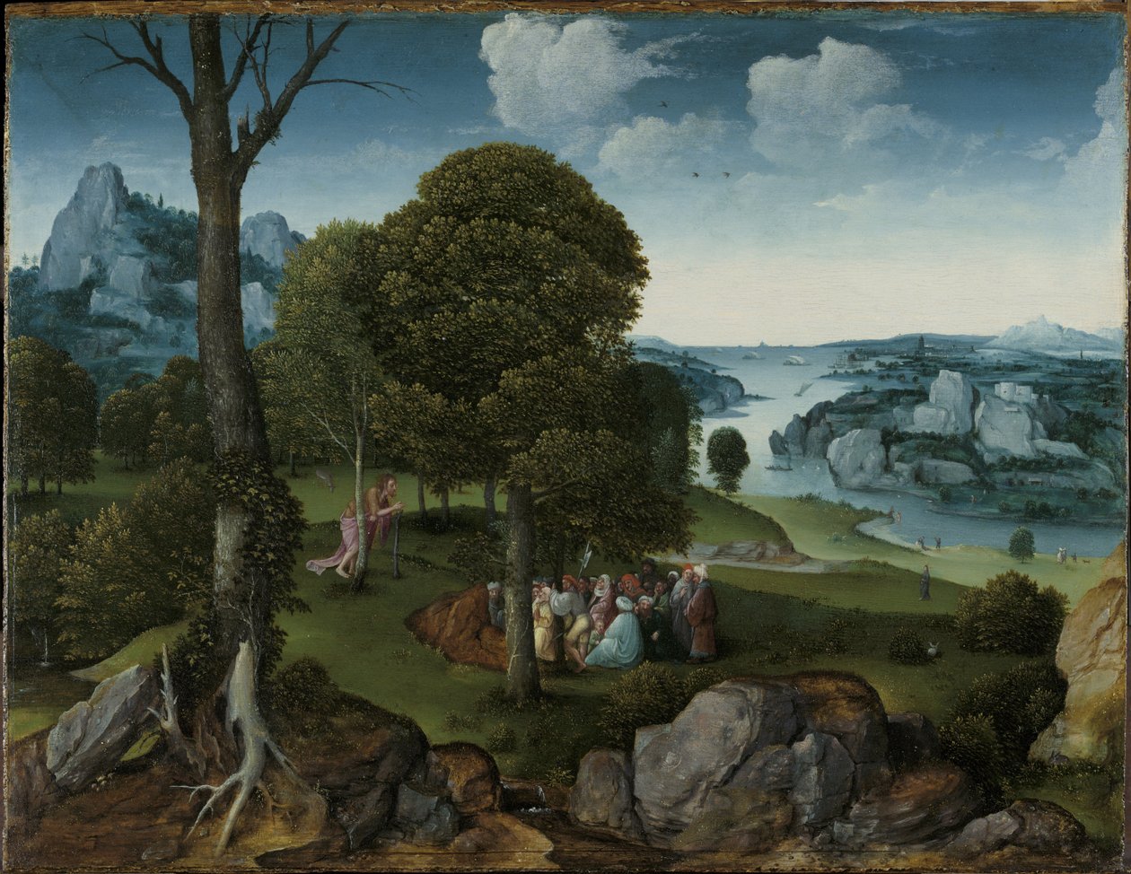 施洗约翰布道的景观 作者 约阿希姆·帕蒂尼（Joachim Patinir）