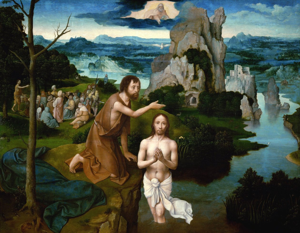 基督的洗礼 作者 约阿希姆·帕蒂尼（Joachim Patinir）