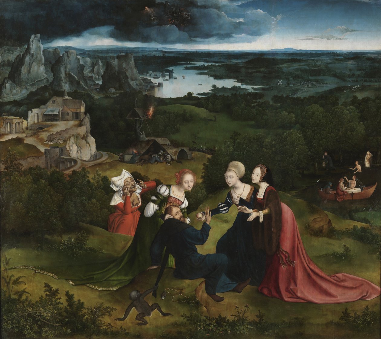 圣安东尼的诱惑 作者 约阿希姆·帕蒂尼（Joachim Patinir）