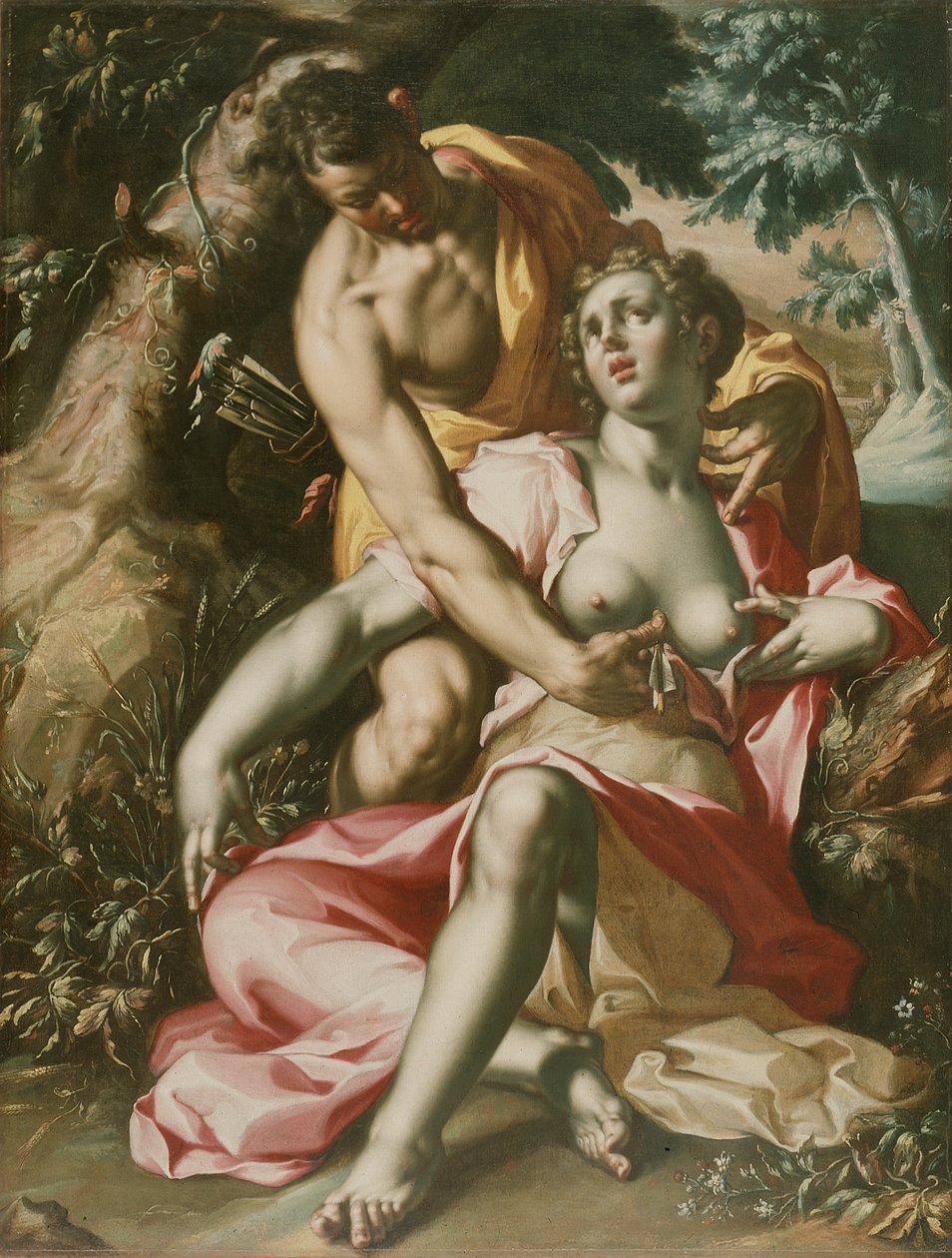 Cephalus 和 Procris（《Procris 之死》），约 1595-1600 年（布面油画） 作者 约阿希姆·维特瓦尔 (Joachim Wtewael) 或乌特瓦尔 (Utewael) 或维耶瓦尔 (Wyewael)