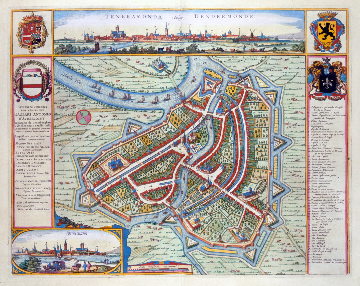 Dendermonde，1649（手工雕刻） 作者 琼·布劳
