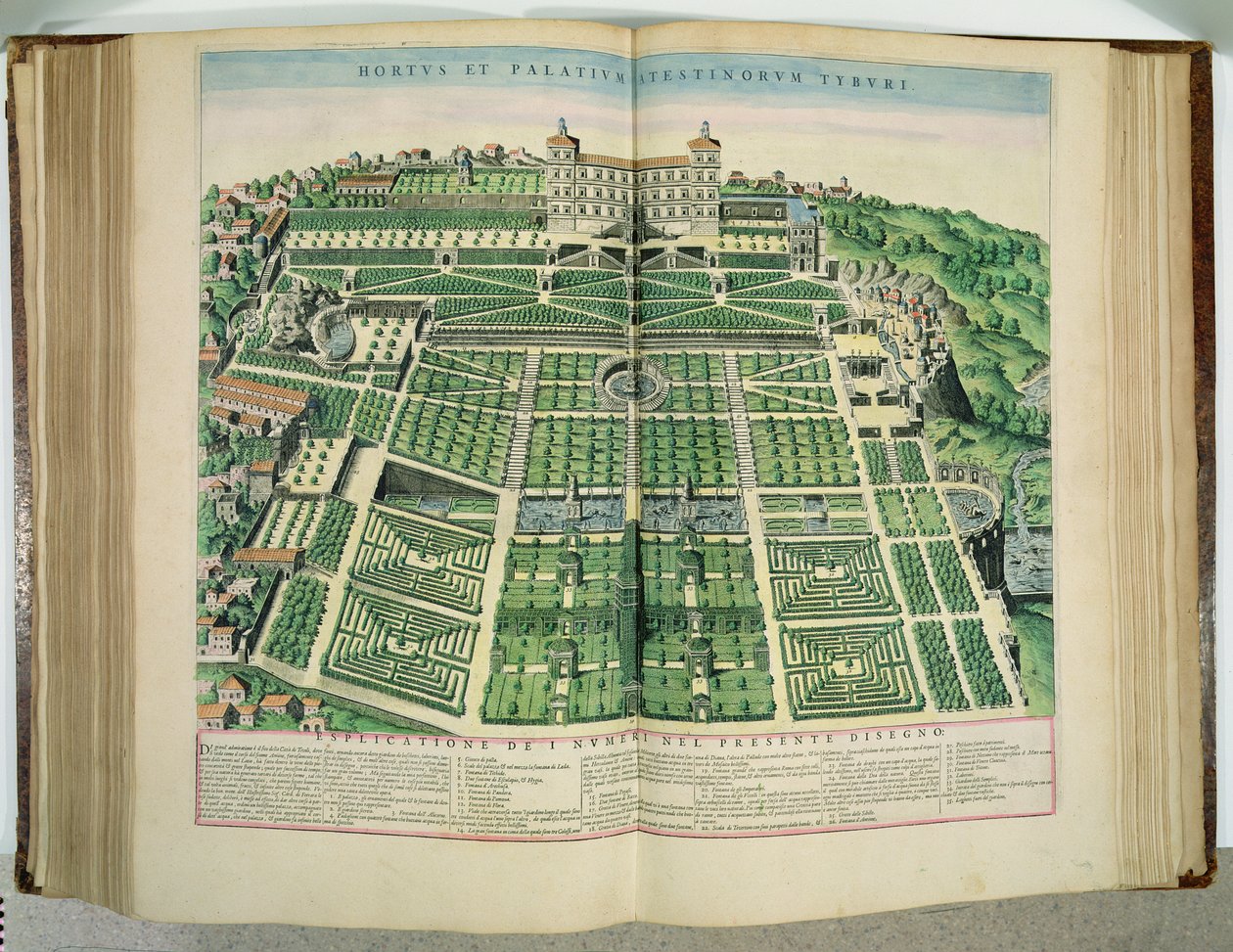 在埃斯特别墅宫殿和花园，蒂沃利，从戏剧国，1663 作者 琼·布劳