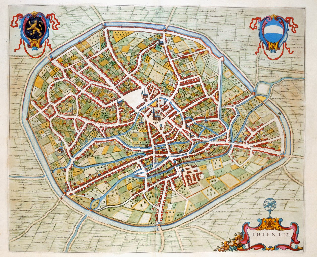 Tienen，1649年（手工彩色雕刻） 作者 琼·布劳