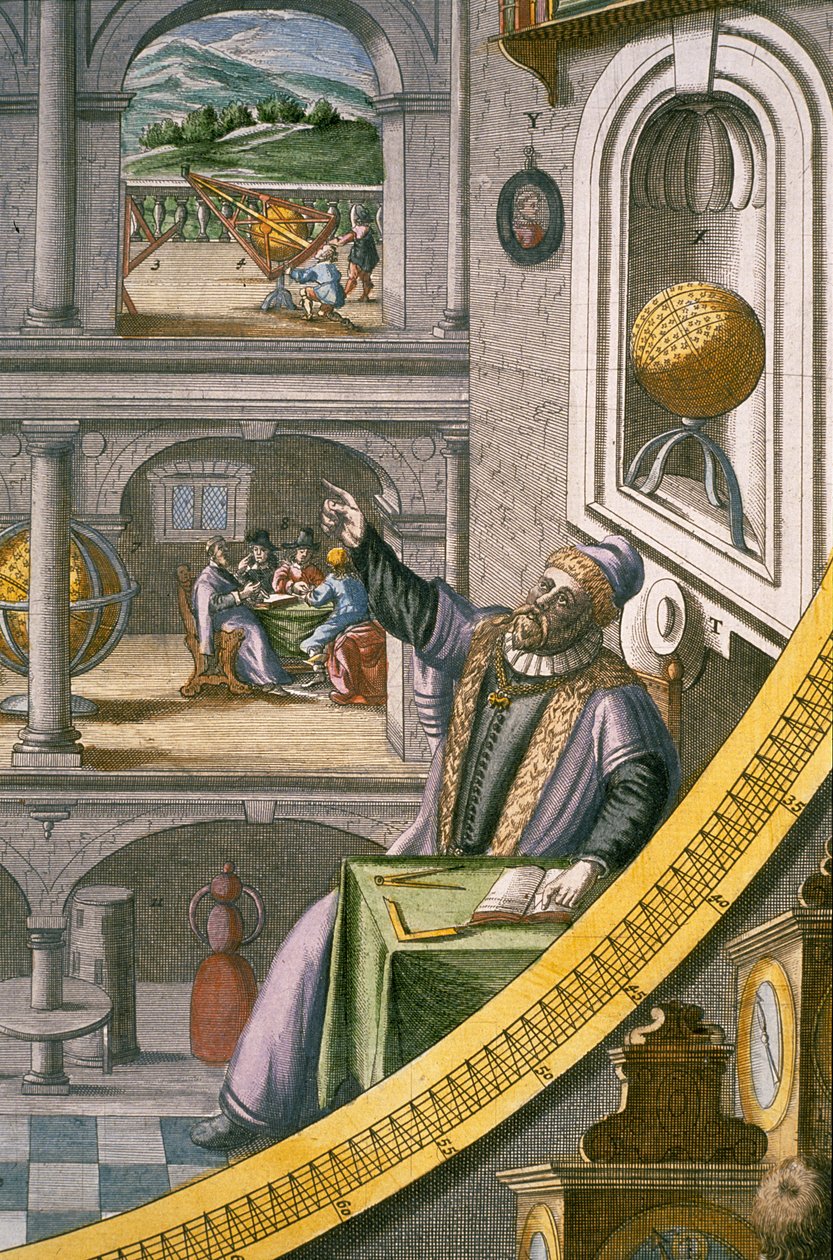 Tycho Brahe（1546-1601）40岁，他的天文仪器，来自&39;阿特拉斯少校&39;c.1630（另见762147） 作者 琼·布劳