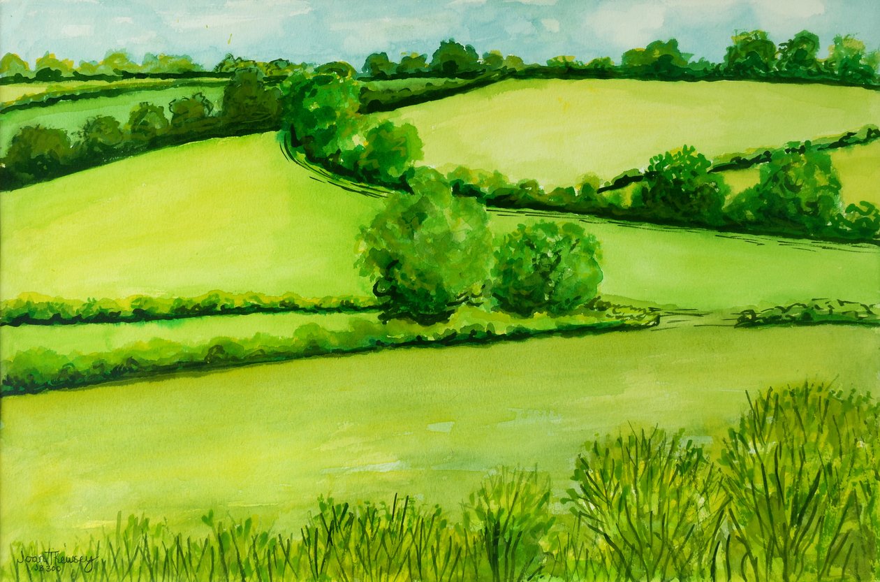 夏日风景，2010年，水彩 作者 琼·瑟西