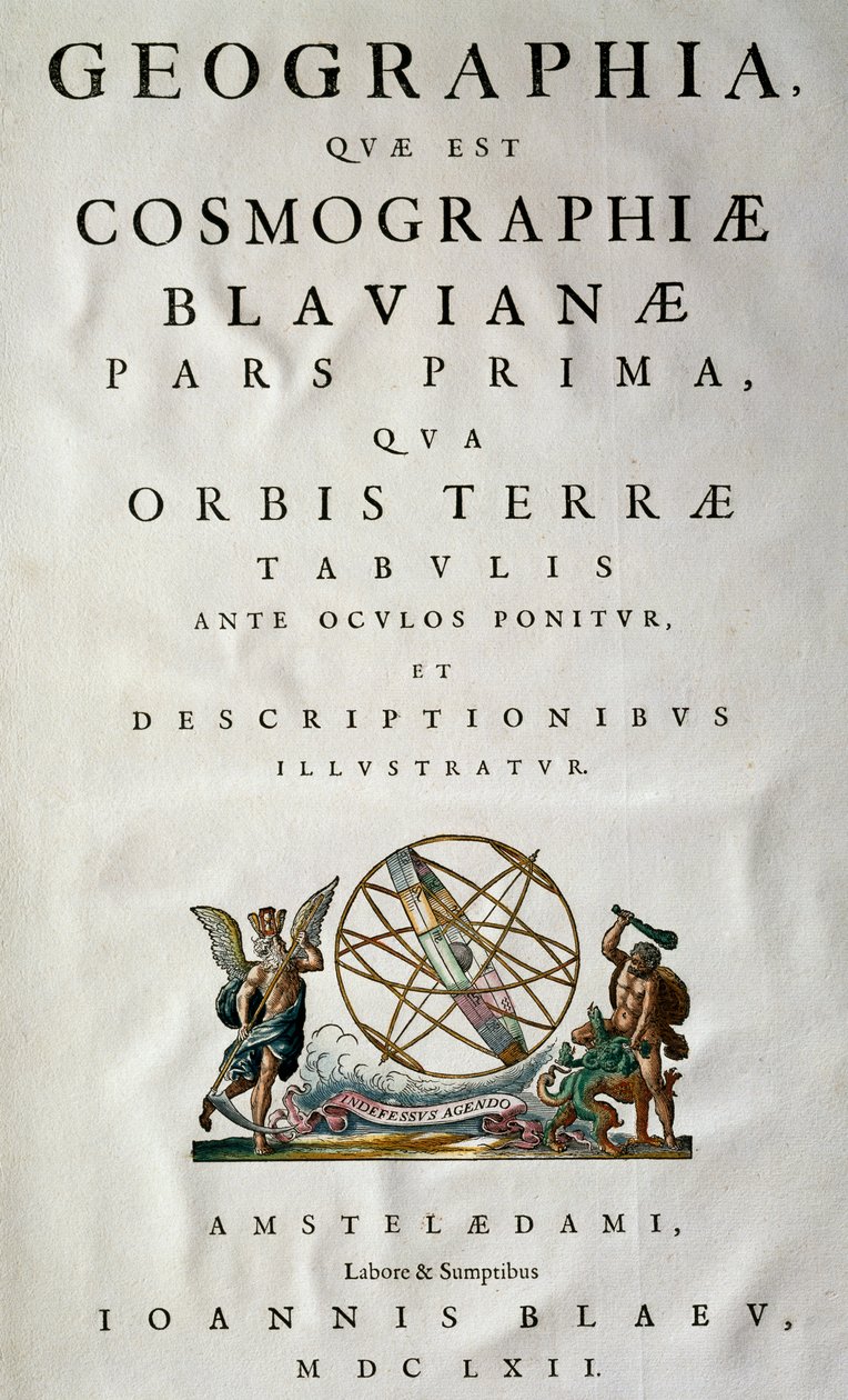 琼-布劳（1596-1673）的地图集Atlas Maior, sive cosmografphiae Blaviana。 作者 琼·布劳
