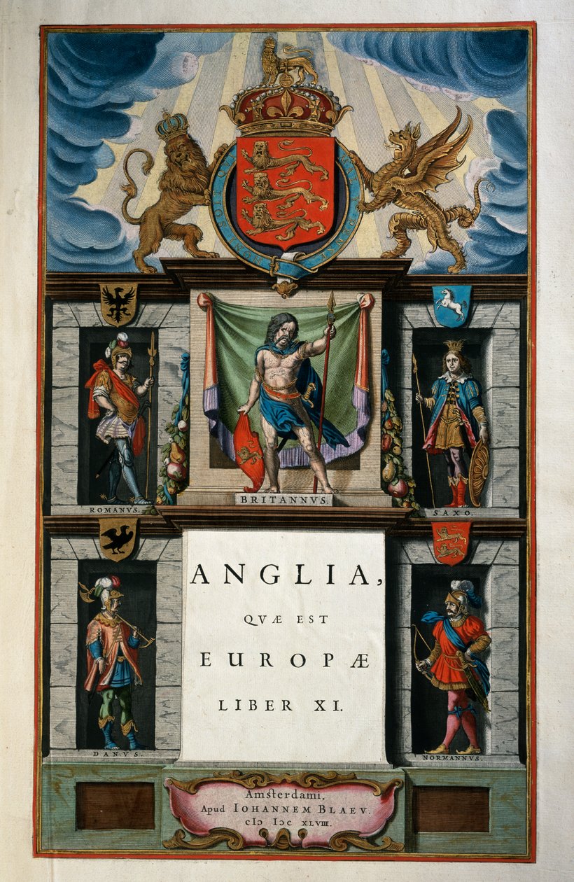 东安格利亚quae Europae（英格兰），第十一册，标题页第五卷，Atlas maior，作者Joan Blaeu（1596-1673），铜版画，57.5x39厘米，阿姆斯特丹 作者 琼·布劳