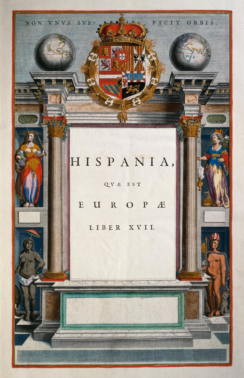 Hispania quae est Europae（西班牙），第十七册，标题页第九卷，Atlas Maior，作者Joan Blaeu（1596-1673），铜版画，57.5x39厘米，阿姆斯特丹 作者 琼·布劳