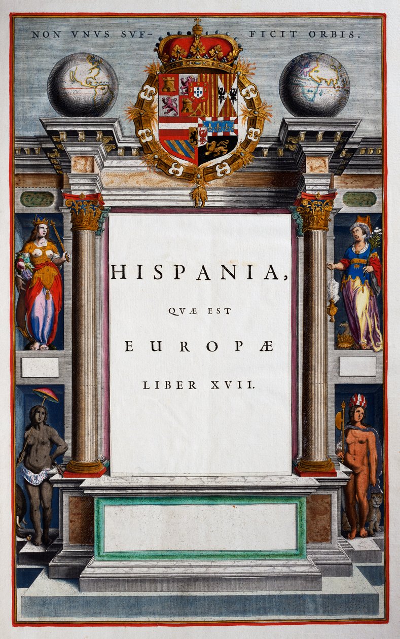 Hispania quae est Europae，第十七册，第九卷的标题页，出自Joan Blaeu（1596-1673）的《Atlas Maior》，共11卷，铜版画，57.5x39厘米，阿姆斯特丹 作者 琼·布劳