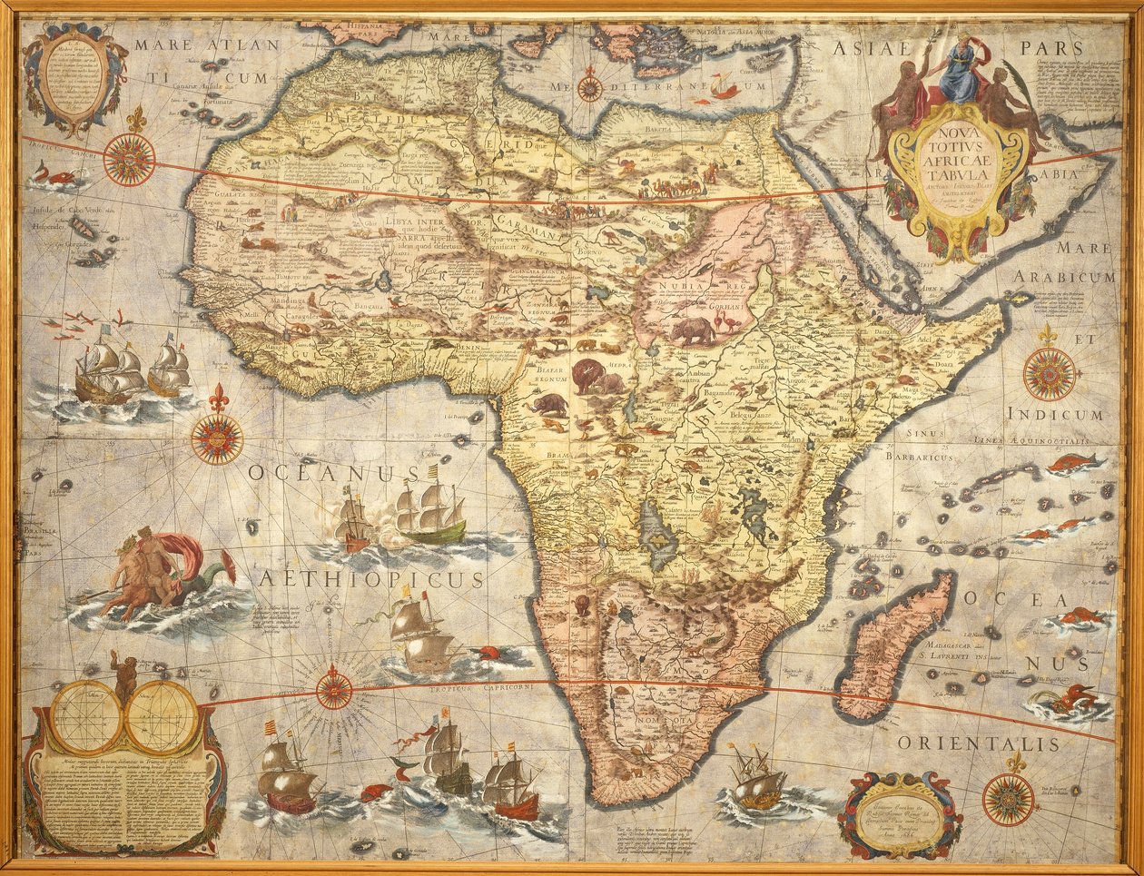 1686年的非洲地图，由Joan Blaeu绘制 作者 琼·布劳