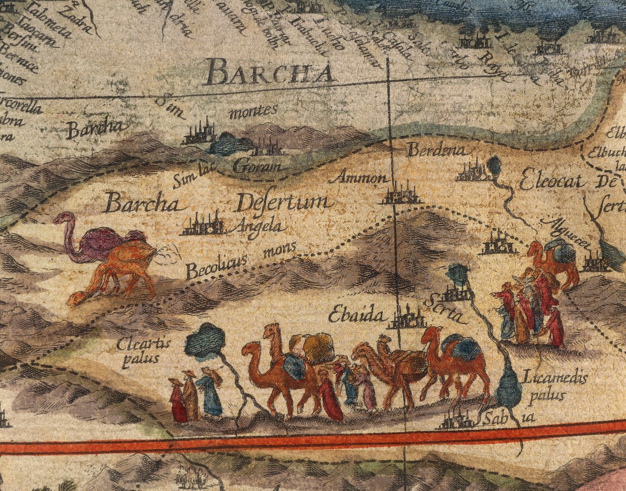 琼-布劳绘制的1686年非洲地图，详图 作者 琼·布劳