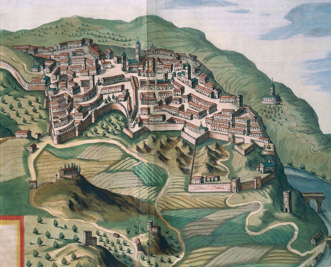 纳尔尼地图，出自Joan Blaeu的Theatrum civitatum et admirandorum Italiae，雕刻。 作者 琼·布劳