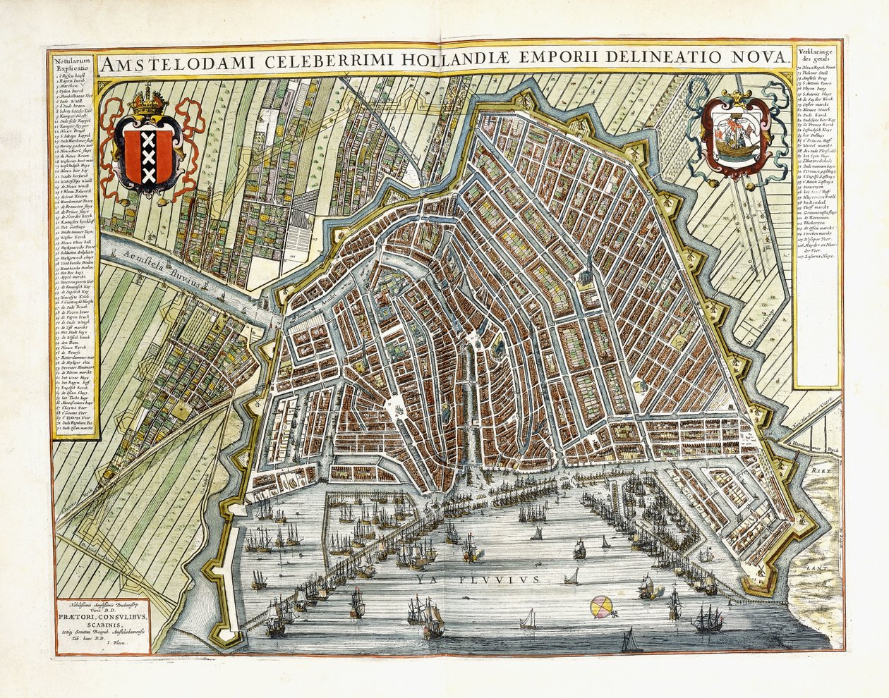 1649年荷兰和低地国家的城镇和建筑物的平面图和视图 作者 琼·布劳