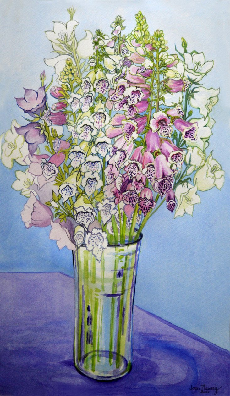Foxgloves和Campanulas，2005 作者 琼·瑟西