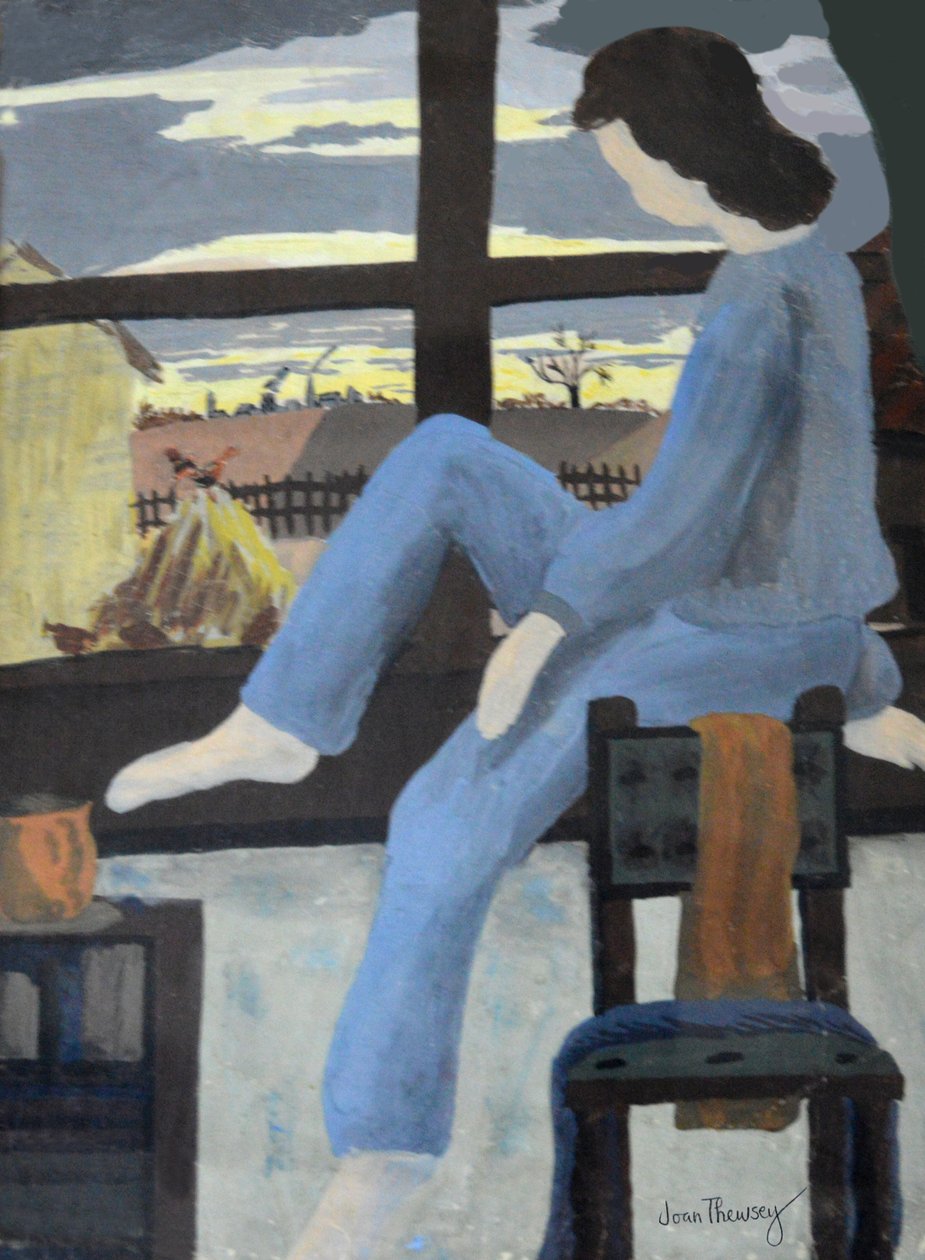 女孩看着黎明，1950年，（水粉） 作者 琼·瑟西
