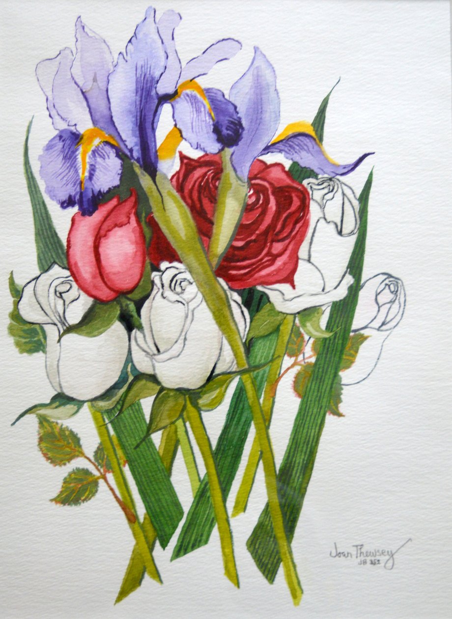 Irises and Roses，2007 作者 琼·瑟西