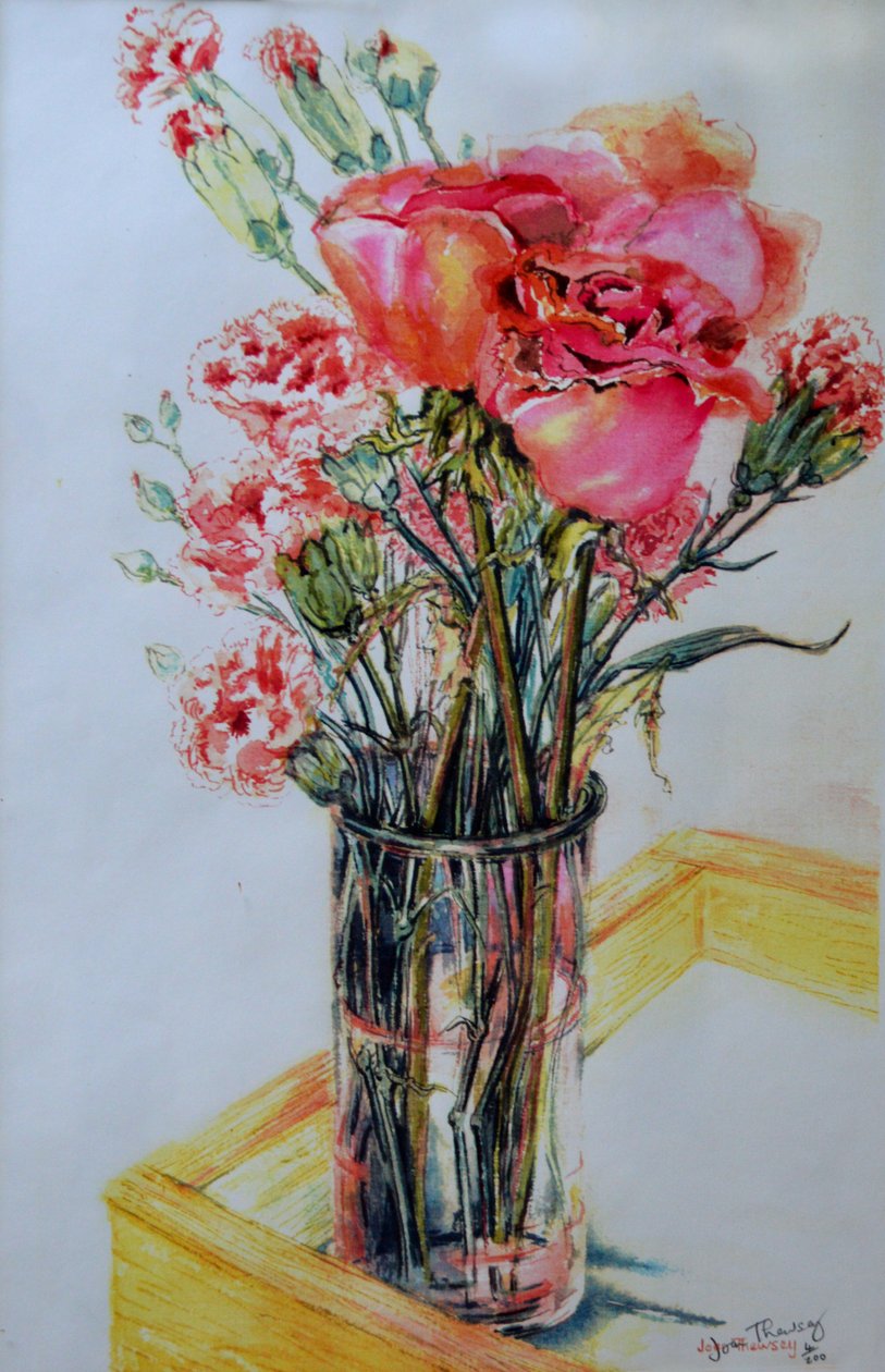 粉红玫瑰与小屋粉红色，2010年， 作者 琼·瑟西