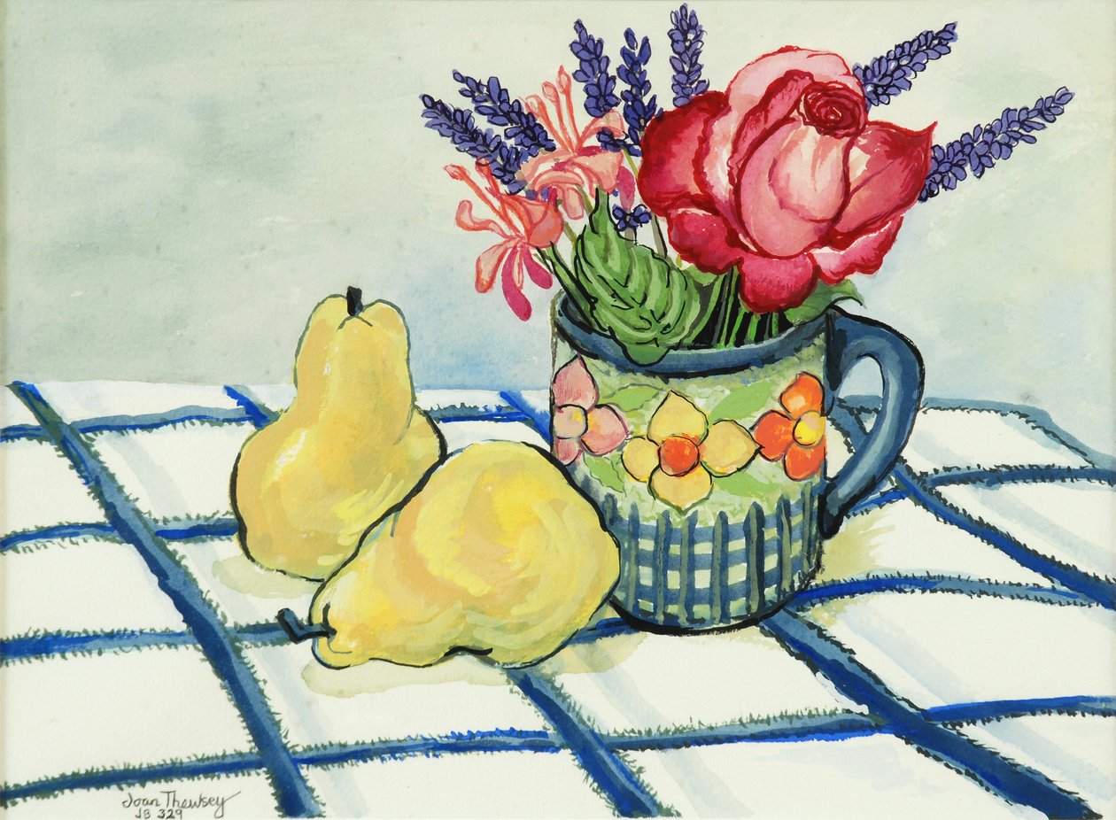红玫瑰和两个梨，2008， 作者 琼·瑟西