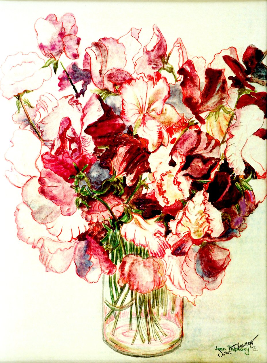 甜豌豆，2005，（水彩） 作者 琼·瑟西