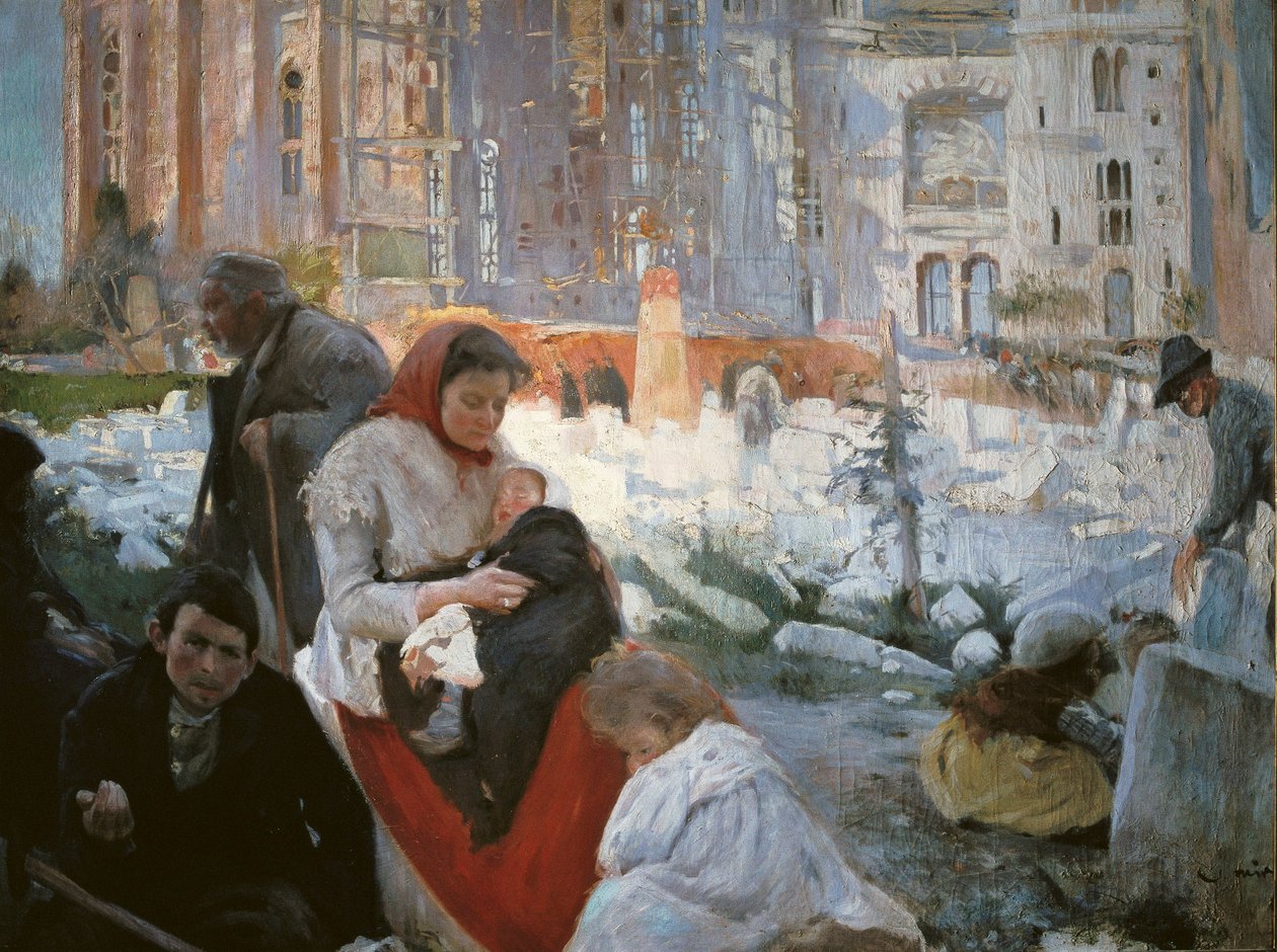 "The cathedral of the poor", painting by Joaquim i Trinxet 作者 华金·米尔·特伦西特