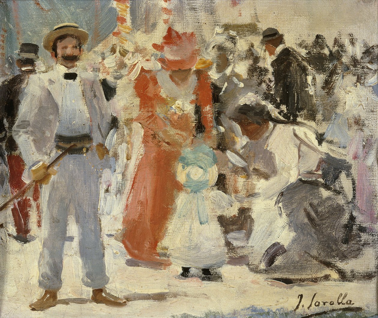在展会上; En la Feria， 作者 华金·索罗拉